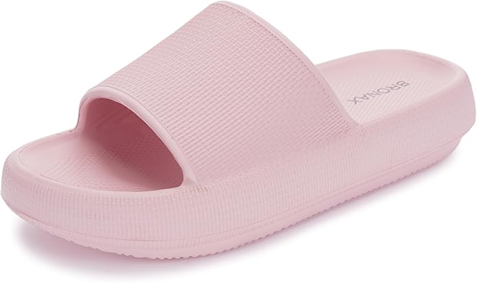 BRONAX Pillow Slippers for Women and Men | House Slides Shower Sandals | Cushioned Thick Sole
