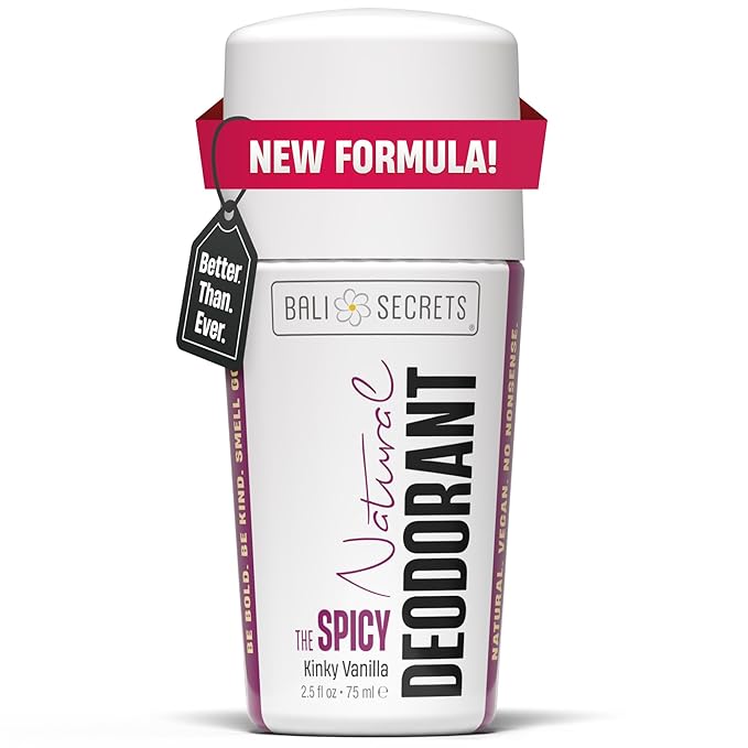 Bali Secrets Natural Deodorant for Women & Men. Nonsense Free. Clean Formula for Sensitive Skin. Strong & Reliable Odor Protection. No Synthetic Aluminum. Organic & Vegan [THE SPICY]