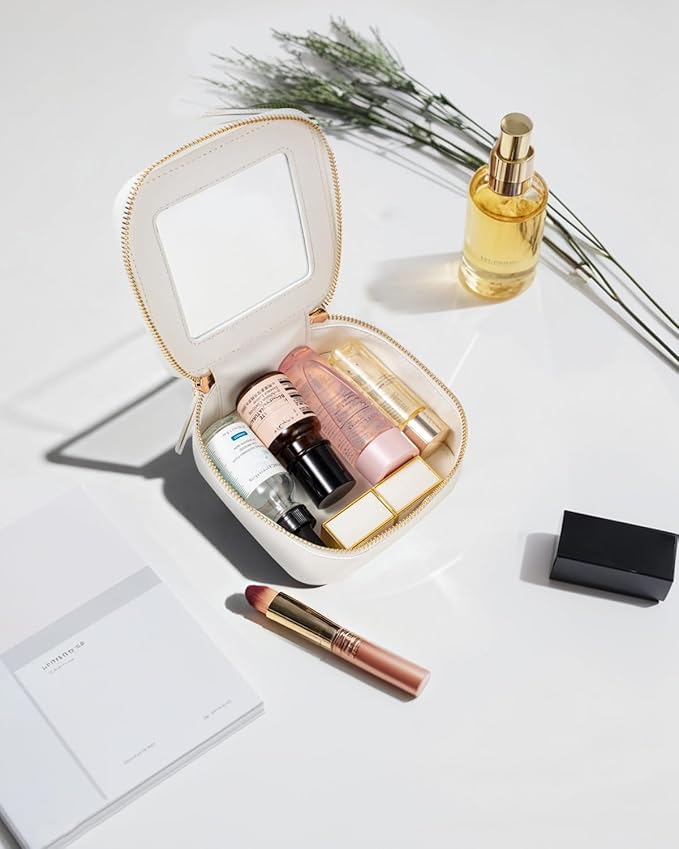 Travel Clear Makeup Bag Set, TSA Approved Cosmetic Bag Case with Zipper Portable Makeup Pouch Toiletry Bag Traveling Cosmetic Organizer Storage Bag Car Organizer Car Essentials