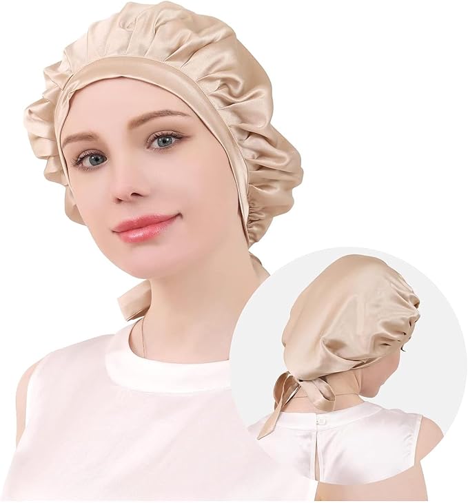 DAISYSILK 100 Pure Mulberry Silk Hair Bonnet for Sleeping Silk Hair Wrap for Women