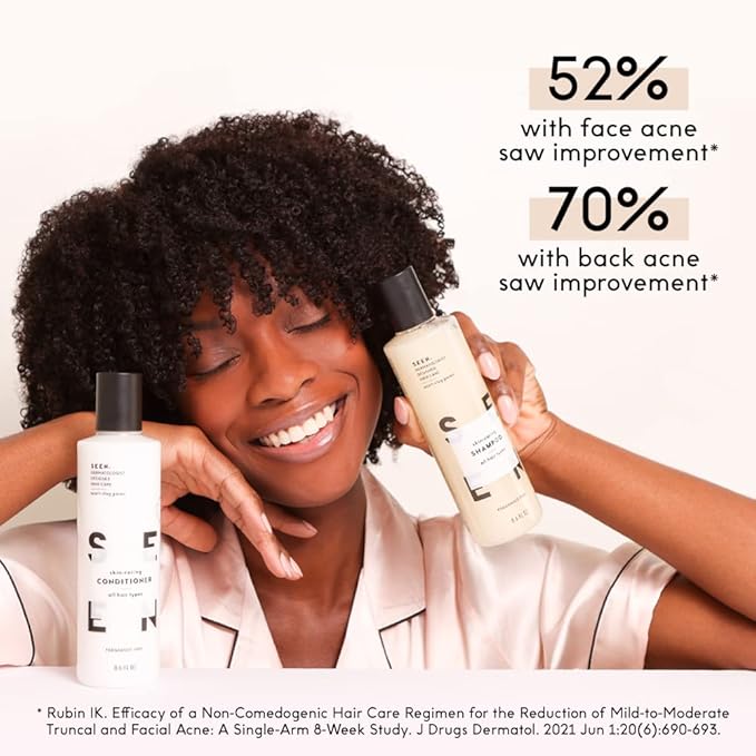 SEEN Shampoo Eco-Refill, Fragrance Free - Non-Comedogenic & Hair Shampoo- Dermatologist-Developed - Safe for Sensitive, Eczema & Acne Prone Skin