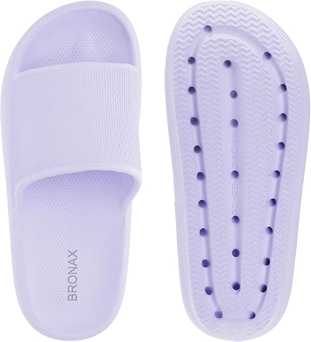 BRONAX Pillow Slippers for Women and Men | House Slides Shower Sandals | Cushioned Thick Sole