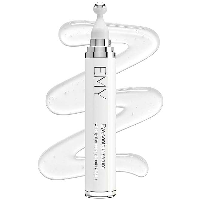 Eye Roller Serum with Caffeine & Hyaluronic Acid Reduces Dark Circles, Puffiness & Fine Lines Cooling Steel Ball Applicator Hydrating Non-Greasy Fast Absorbing For All Skin Types