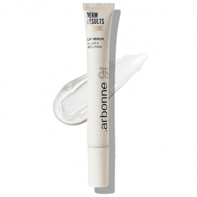 DermResults Solutions Lip Serum – Hydrating Plumping Serum for Women with Moisture-Rich Glossy Finish, Stabilized Vitamin C, Botanical Oils & Lip-Plumping Complex, 0.42 oz, by Arbonne.