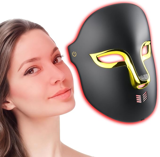 Red Light Therapy Mask for Face,Valentine Gifts for Her Him,4 Modes Acne Removal Wrinkles&Redness Anti-Aging,2000mAh Rechargeable,Wirless Remote,Infrared Photon Facial Mask for Travel Yoga