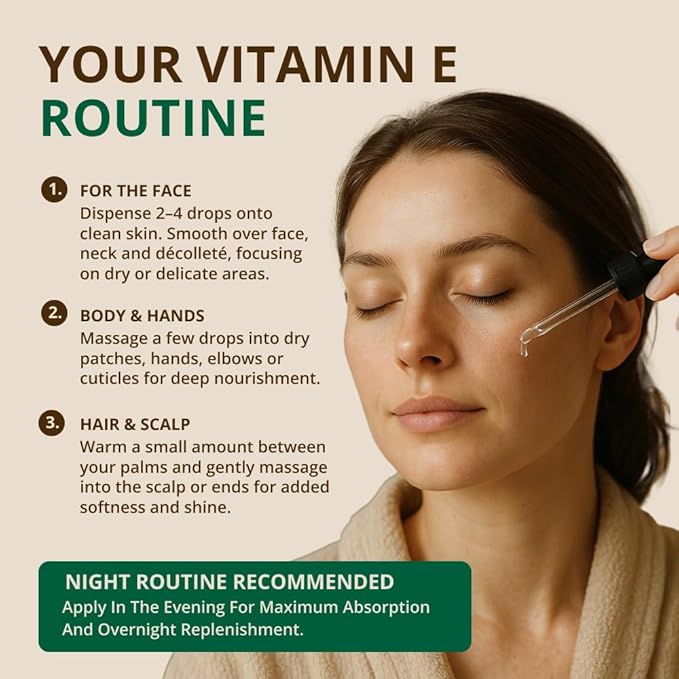 Vitamin E Oil - 100% Pure & Natural, 85,800 IU. Repair Dry, Damaged Skin from Surgery & Acne, Age Spots & Wrinkles. Boost Collagen for Moisturized, Youthful-looking Skin. d-alpha tocopherol, 2 Fl Oz