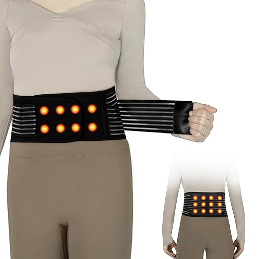 Back Support with Magnet, Tourmaline Magnetic Back Braces for Lower Back Pain Relief, Self Heating & Soothing Back Support Belt, Lumbar Support Belt for Herniated Disc/Sciatica (Small)