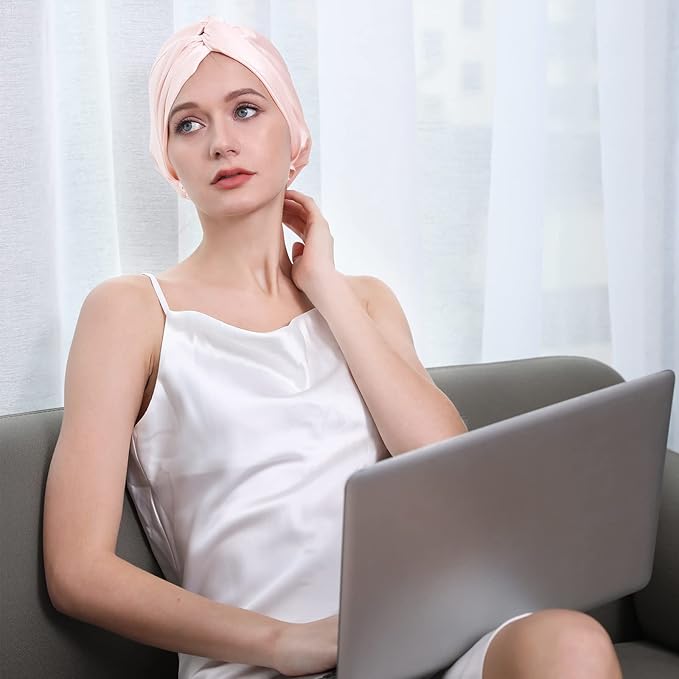 DAISYSILK 100 Pure Mulberry Silk Hair Bonnet for Sleeping Silk Hair Wrap for Women