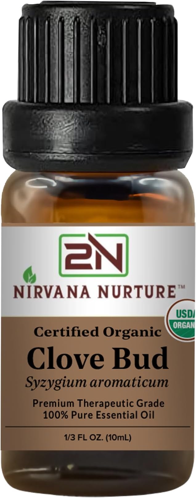 Clove Bud Essential Oil USDA Certified Organic, 100% Pure Natural Premium Grade, Undiluted
