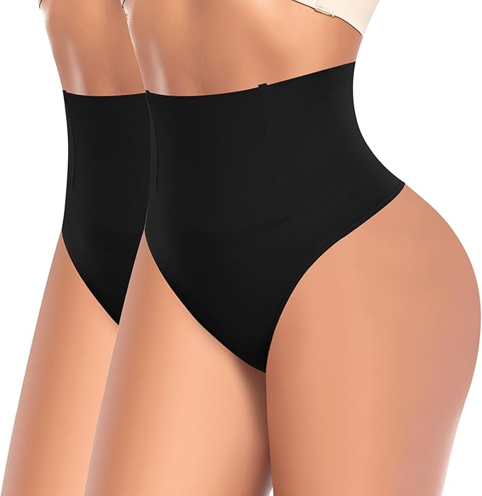 Werena Tummy Control Thong Shapewear for Women High Waist Shaping Underwear Seamless Body Shaper Panties Girdle