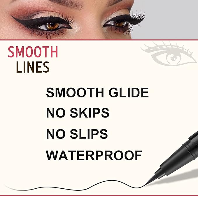 LAVONE Eyebrow Stamp Pencil Kit - Makeup Brow Stamp Trio with Waterproof Eyebrow Pencil, Eyeliner, Pomade, Dual-ended Brush - Dark Gray