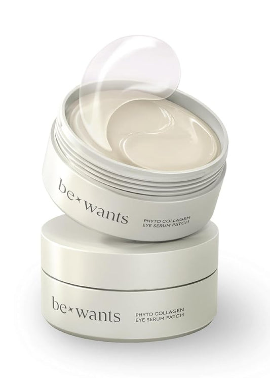 BE+WANTS Bewants Under Eye Patches for Puffy Eyes, Korean Under Eye Mask with Vegan Collagen and 71.9% Bamboo Water, Patches for Dark Circles and Cooling, 120 pieces