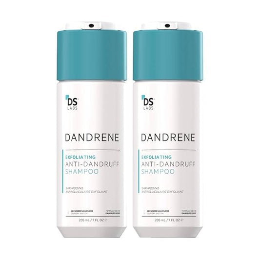 DS Labs Dandrene Dandruff Shampoo, 205mL - for Flaky, Itchy Scalp, Exfoliating Shampoo for Dry Scalp, Seborrheic Dermatitis & Scalp Psoriasis, Color Safe, Sulfate Free, (2 Pack)