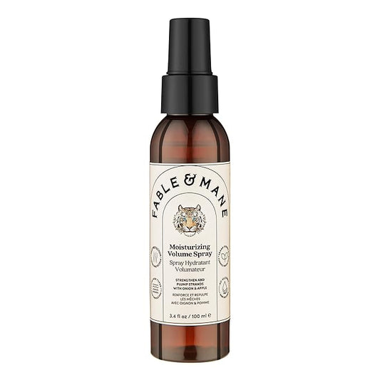 Fable & Mane Moisturizing Volume Spray, Softens and Plumps for Thicker, Fuller Hair. Non-sticky, Heat Protection, Root Lift Spray for Fine Hair