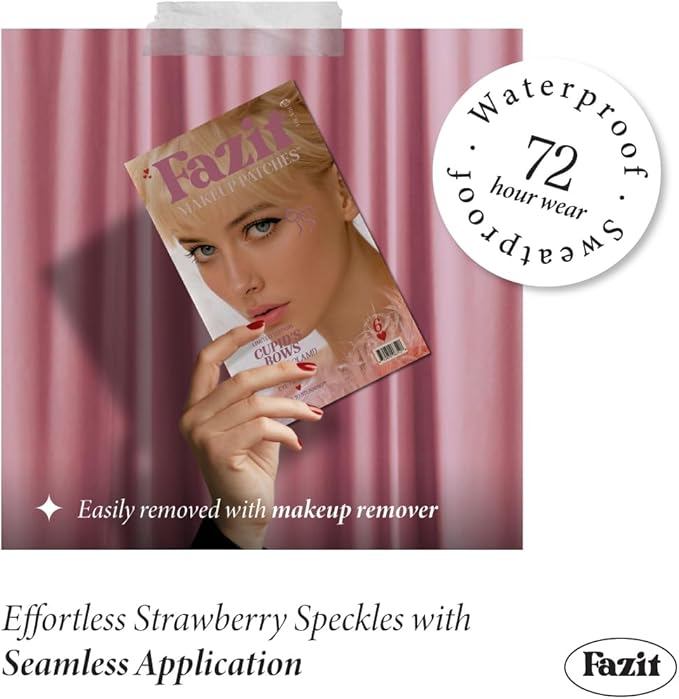 Fazit Makeup Patches - Cupid's Bow Speckles - Glow Up Make-Up Patches - Cute Glitter Makeup Accessories for Women - Cosmetic Glitter for Face