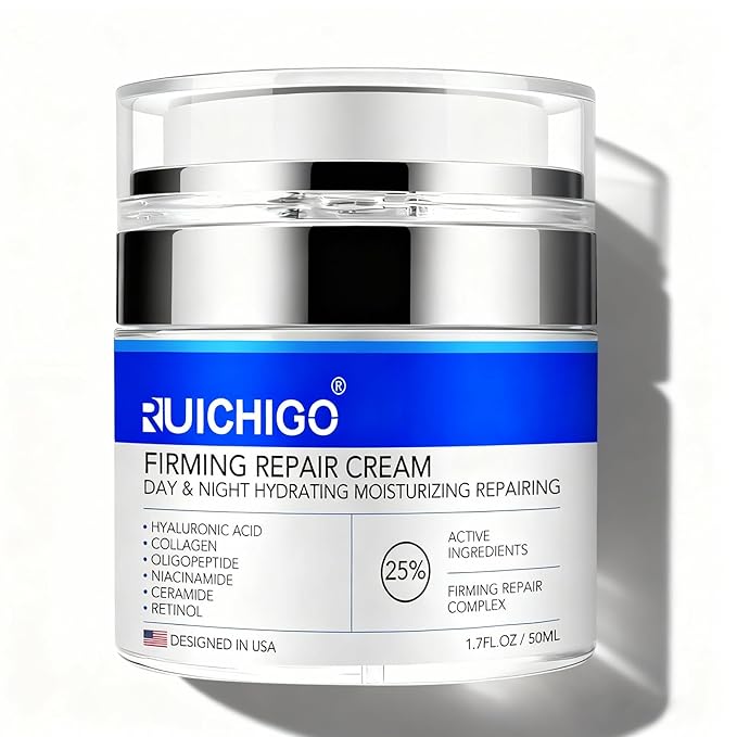 Face & Neck Firming Cream - Ceramide Moisturizer for Women - Anti Aging Formula for Tightening and Lifting with Retinol,Collagen,Hyaluronic Acid - Day & Night Cream for Sensitive & Mature Skin, 1.7 OZ