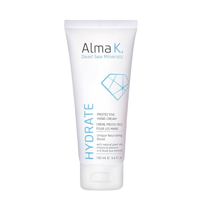 Alma K Protective Hand Cream - Daily Deep Hydration Hand Lotion - Rich, Soothing Non-Sticky Cocoa Butter Lotion - White Tea and Neroli Scent - 3.4 oz