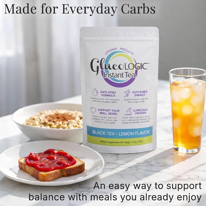 LifeSense GlucoLogic Functional Tea – Post-Meal Glycemic Spike Support | White Mulberry Leaf Premium Tea Blend | Smart Carb-Blocker, Reduce Hunger & Cravings, Keto-Friendly (90 grams/30 servings)