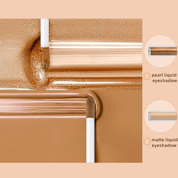 Glitter Matte Eyeshadow liquid Pigments Metals Gloss Sparkling Smokey Eye Looks Shimmer Brown