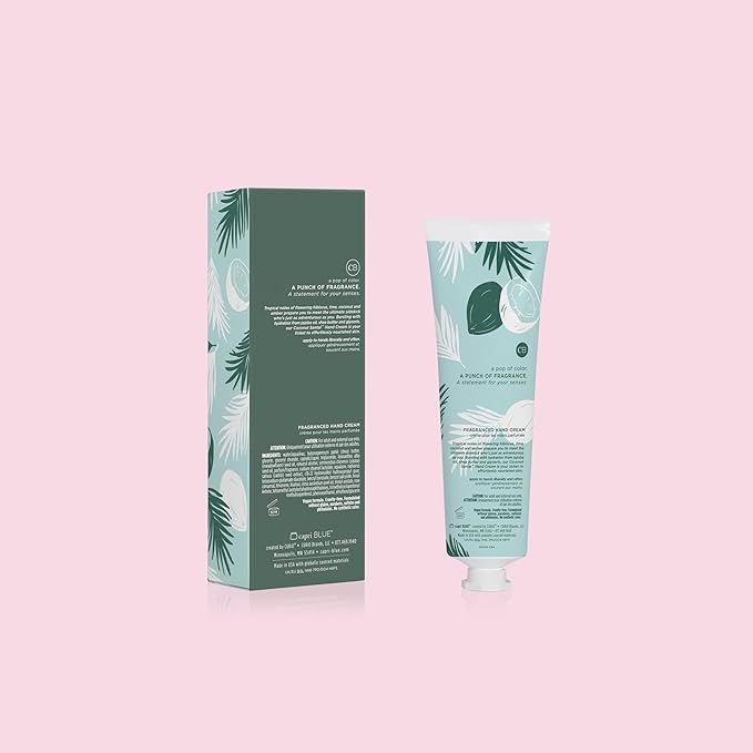 Capri Blue Moisturizing Hand Cream Travel Size – Flora Edit Collection – Nourishing Hand Cream for Dry Cracked Hands with Jojoba Oil & Shea Butter – Purse Essentials – Skin Care (Coconut Santal, 3 oz)