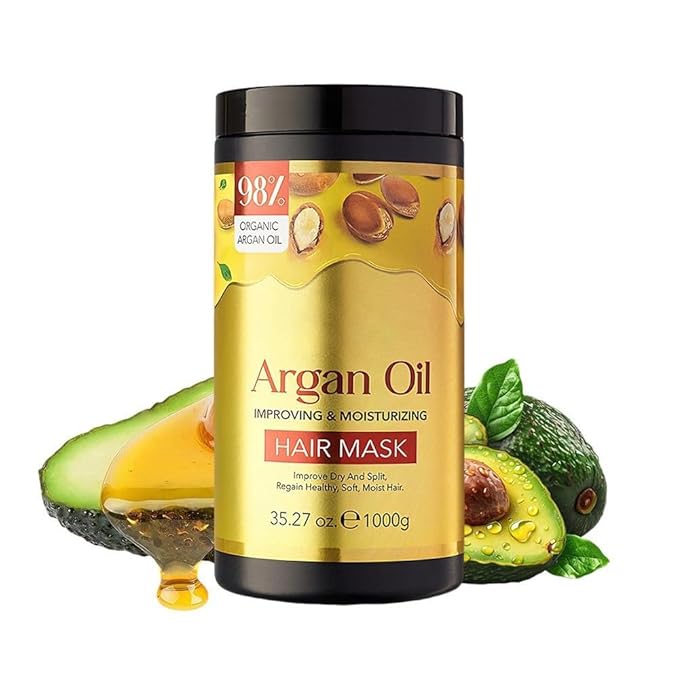 Argan Oil Moisturizing Hair Mask, Deep Conditioning Repair Mask For Damaged Hair, Treatment for Anti-Frizz and Hydration