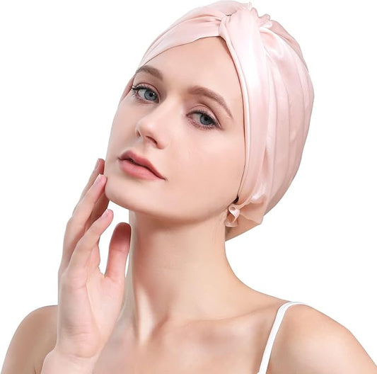 DAISYSILK 100 Pure Mulberry Silk Hair Bonnet for Sleeping Silk Hair Wrap for Women