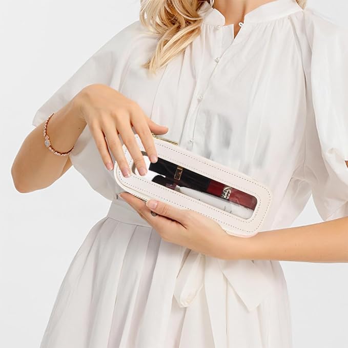 Travel Clear Makeup Bag Set, TSA Approved Cosmetic Bag Case with Zipper Portable Makeup Pouch Toiletry Bag Traveling Cosmetic Organizer Storage Bag Car Organizer Car Essentials