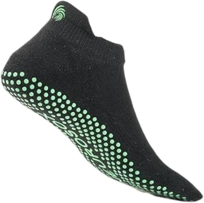 Toe Separator Grip Socks with Compression Arch Band, Non Slip Pilates Socks Neurological Foot Support for Men Women