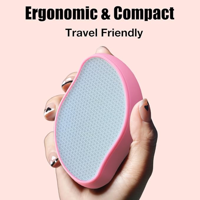 Premium Crystal Hair Eraser,Painless Exfoliation Hair Removal Epilator,Nano Glass Hair Remover for Women,Natural Gentle and Efficient Shaver Trimmer on Leg Arm(Rose Pink)