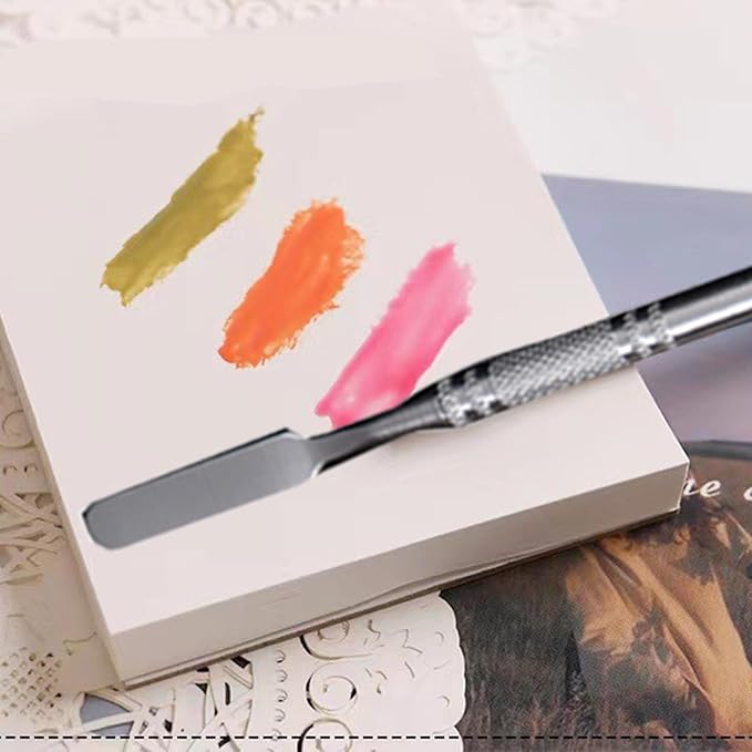 50 Sheets Disposable Nail Polish Palette Paper - Portable Waterproof Art Mixing Tool With Stirring Rod for Gel and Makeup (50pcs)