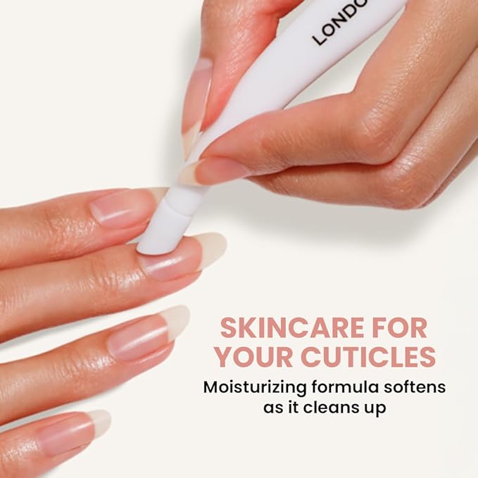 LONDONTOWN Fresh Glow Cuticle Remover - Instant Cuticle Remover Liquid - No Tool or Cutting Moisturizing Softening Nail Care for Dry, Damaged Cuticles, .40fl oz