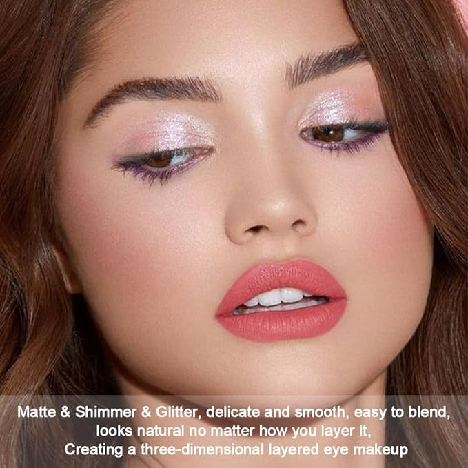 ORANOT 10Colors Nude Pink Rose Gold Colorful Eyeshadow Palette Makeup,Natural Neutral Eye Shadow,Naturing-Looking Long Lasting Waterproof Blendable Hypoallergenic Suitable for Beginners