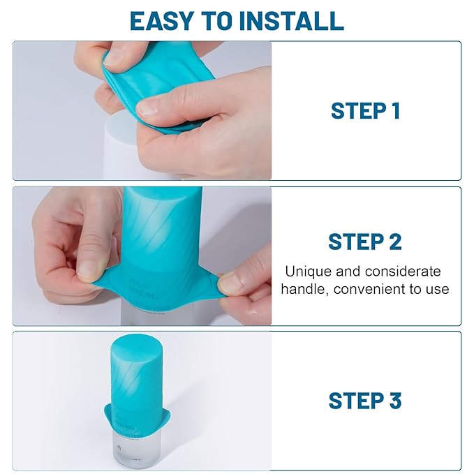 Bottle Covers for Travel, Leak Proofing, Travel Size Container Silicone toiletry sleeves, Leak Locks Travel Accessories for Shampoo Wash Body Bottles and other beauty and personal care(8pcs)
