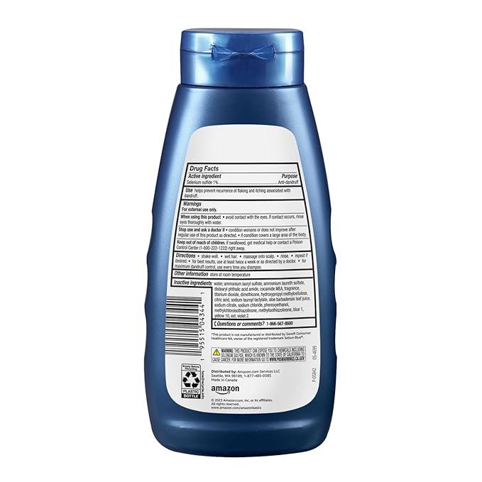 Amazon Basics Moisturizing Dandruff Shampoo, 11 Fl Oz, Pack of 2