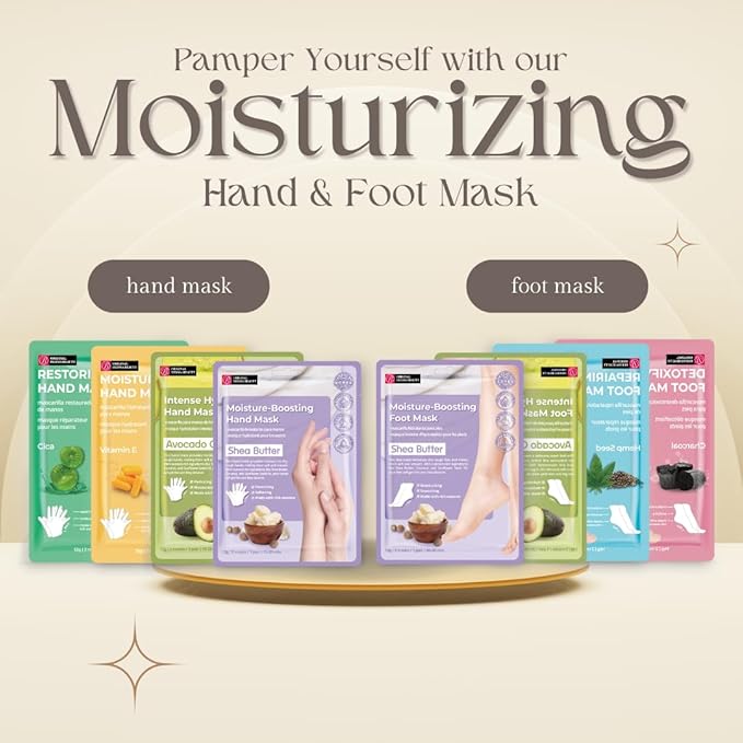 Innerest 24 Pairs Original Derma Beauty Hand Mask Bulk, Moisturizing Hand Gloves for Dry Hands, Nail Care Essential (Cica)