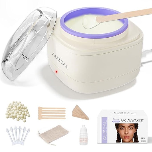 Mini Face Wax Kit for Women, Facial Waxing Kit with 26 Wax Sticks, 100g Waxing Beads, Long-lasting Facial Hair Removal, USB Fast Charging, Smart Constant Temp, Travel or Home Use