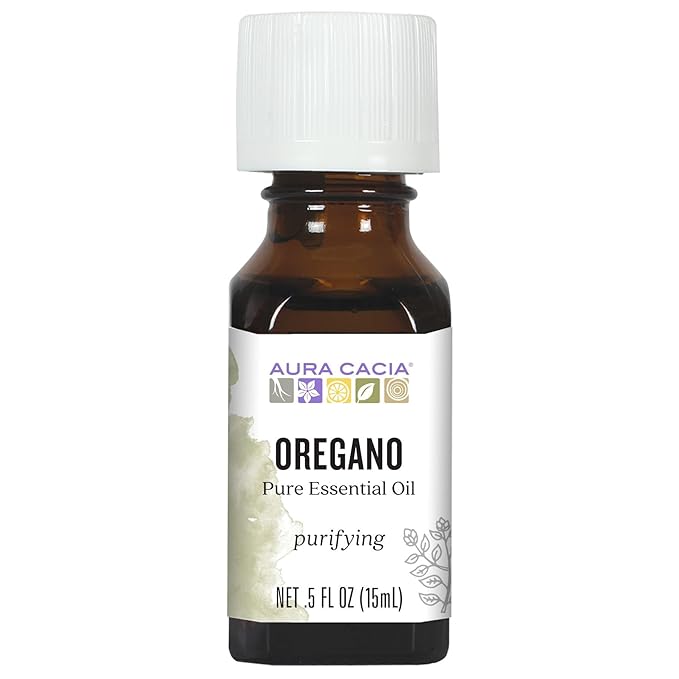 Aura Cacia 100% Pure Oregano Essential Oil, GC/MS Tested for Purity, 15 ml, Origanum vulgare, 0.5 Fl Oz