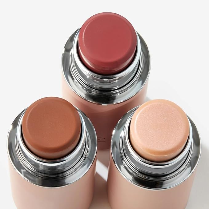 EarthsCure Glow Trio - 3 Piece Set: Bronzer, Blush, and Highlighter. Buildable Cream Sticks For a Luminous, Natural, and Youthful Look