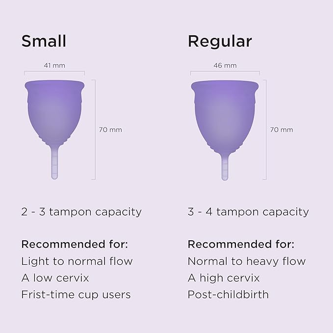 Saalt Soft Menstrual Cup – Reusable Period Cup – Made for Comfortable, Leak-Free Protection Up to 12 Hours – BPA & Latex Free – Includes Cup & Carry Bag (Regular, Mountain Iris)