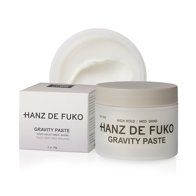 Hanz de Fuko Gravity Paste – Premium Men’s Hair Styling Paste for a High Hold, Medium Shine Finish – Super-Grip Technology for Any Hairstyle Imaginable, Works for All Hair Types – 2 oz, Travel Size