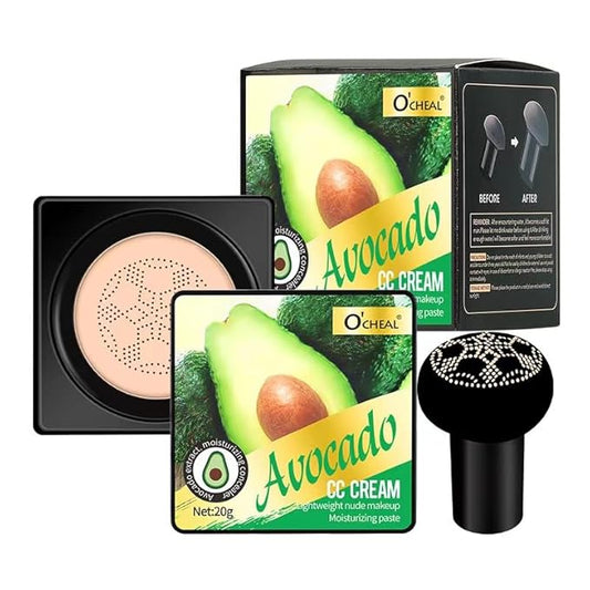 O'CHEAL Mushroom Head Air Cushion BB Cream Foundation Cream for Face Makeup Concealer Cushion for Face Comestics Make Up Cushion Compact Natural