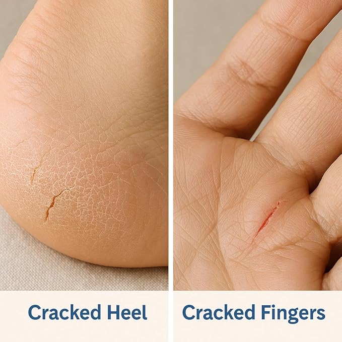Cracked Skin Repair Sheets for Dry Heels, Fingers & Hands – Soft Barrier Stickers for Moisture Lock & Skin Recovery – Waterproof, Hypoallergenic, Invisible – 10 Sheets