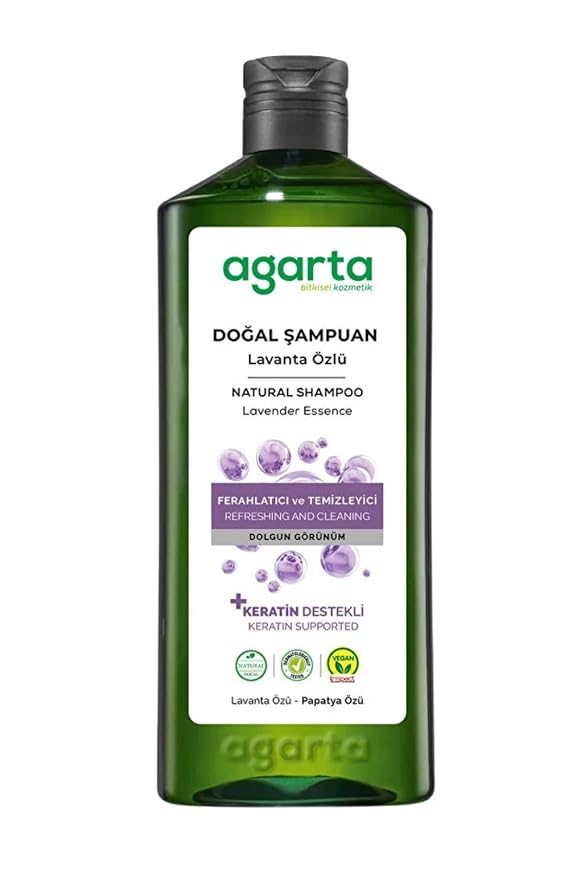 Lavender Shampoo – Botanical Hair Care Shampoo with Lavender Extract for Softness & Shine, Vegan Clean Formula – 14 fl oz