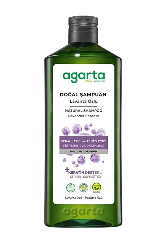 Lavender Shampoo – Botanical Hair Care Shampoo with Lavender Extract for Softness & Shine, Vegan Clean Formula – 14 fl oz