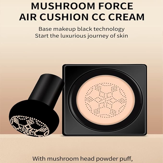 O'CHEAL Mushroom Head Air Cushion BB Cream Foundation Cream for Face Makeup Concealer Cushion for Face Comestics Make Up Cushion Compact Natural