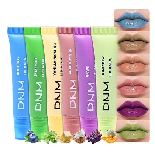 evpct Nourishing Moisturizing Tinted Lip Balm for A Sheer Tint of Color, Softens Smooths Hydrates Moisturizes Lightweight, Lip Care Gloss Plumper Stain for Women Dry & Chapped Lips, 6 Colors Set02