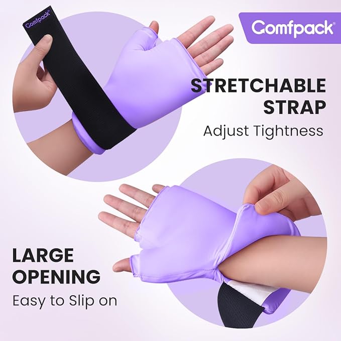 Hand Ice Pack Glove for Arthritis, Thumb Wrist Ice Pack Wrap for Carpal Tunnel, Reusable Gel Hot Cold Therapy Pain Relief for Tenosynovitis, Swelling, Surgery, Tendonitis