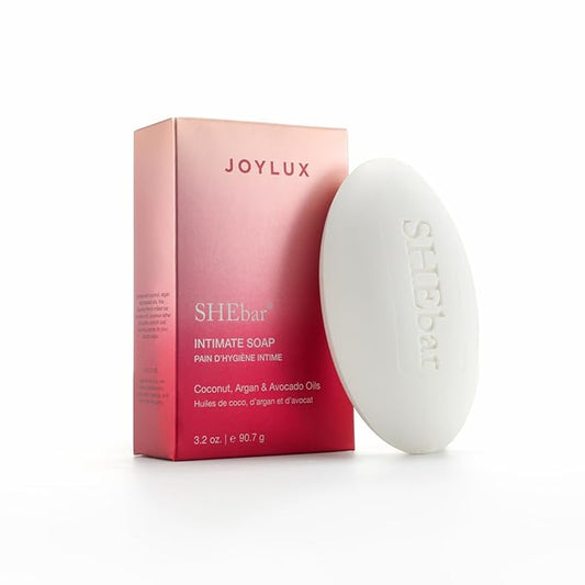 Joylux - SHEbar, Feminine Cleansing Bar, Yoni Bar, pH-Balanced Formula, Clean & Gentle Ingredients, Velvety Texture, Light Mandarin Scent, Rich in Essential Oils (3.2oz)