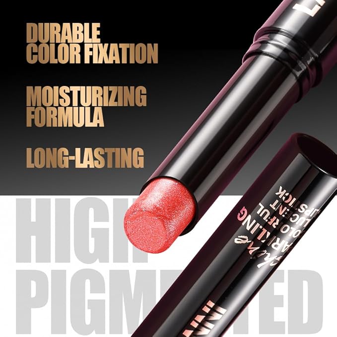 Jolilab 2Pcs Glitter Lip Kit - Velvet Matte & Nude Matte Lipstick + Glitter Lip Gloss/Glitter Lipstick High Pigmented Long-Lasting Waterproof Beauty Cosmetics Gift for Women(#03+08)