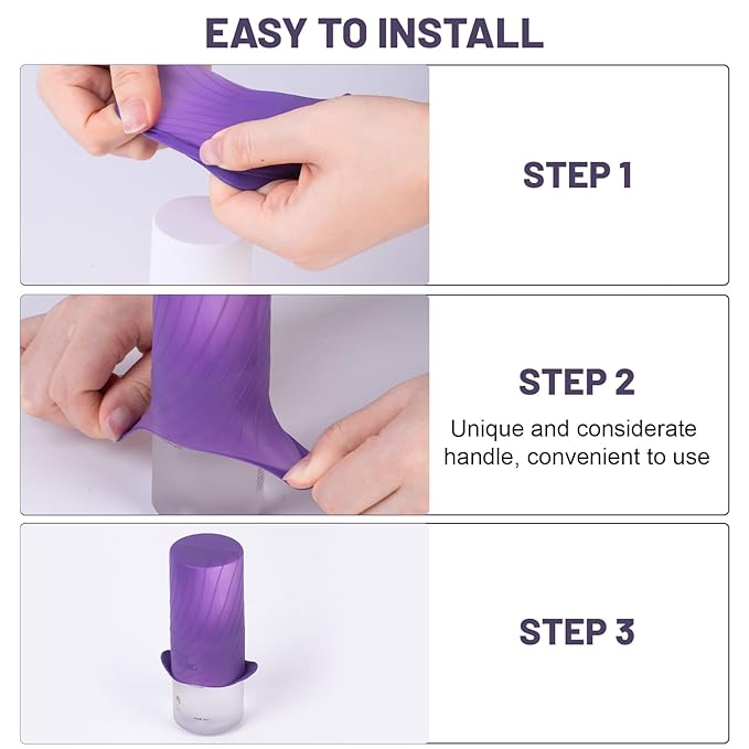 Bottle Covers for Travel, Leak Proofing, Travel Size Container Silicone toiletry sleeves, Leak Locks Travel Accessories for Shampoo Wash Body Bottles and other beauty and personal care(8pcs)